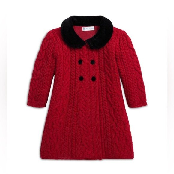 Ralph Lauren Girls' Aran-Knit Wool Sweater Coat - Baby Size 3-6M New w/Tag $325 - Picture 1 of 6